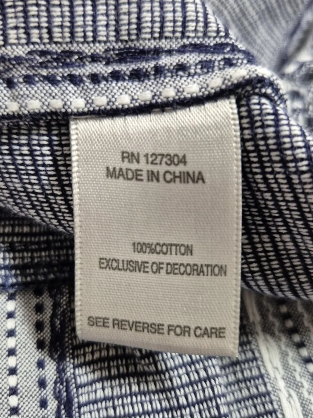 John Mark Women's Dress Size L Floral Embroidered Blue White Pink Stripe NWT 25 - Picture 10 of 11
